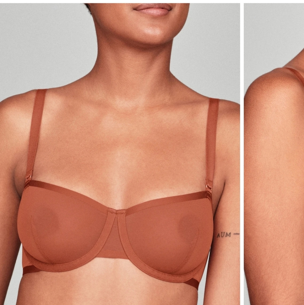 CUUP balconette bra, 36E, clay color